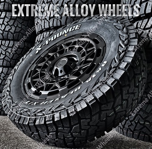 Black at8 alloy wheels - 16",